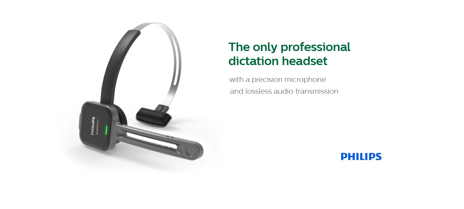 Philips SpeechOne Wireless Dictation Headset 